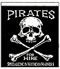 Pirates for Hire 18"x24" Banner